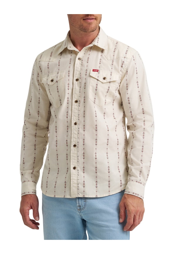 ® Men's Slim Fit Long Sleeve Woven Twill Shirt with Sunglasses Cleaner, Sizes S-5XL