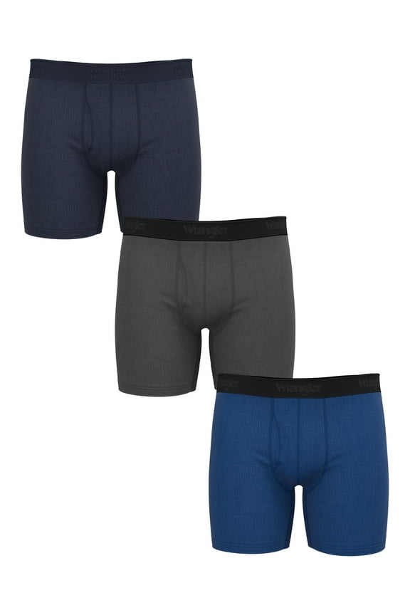 Men's Soft Flex Boxer Brief Set, Boxer Briefs Underwear for Men, L, 3 Pack