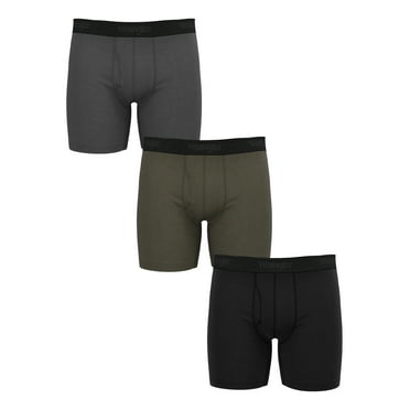 Wrangler Men's Soft Flex Boxer Brief Set, Boxer Briefs Underwear for Men, M, 3 Pack