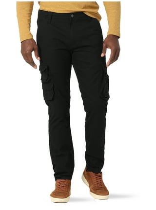 Xflwam Cargo Pants for Men Match Mens Casual Winter Fleece Trousers Water Resistant Wild Men's Work Pants Stretch Purple L, Size: Large