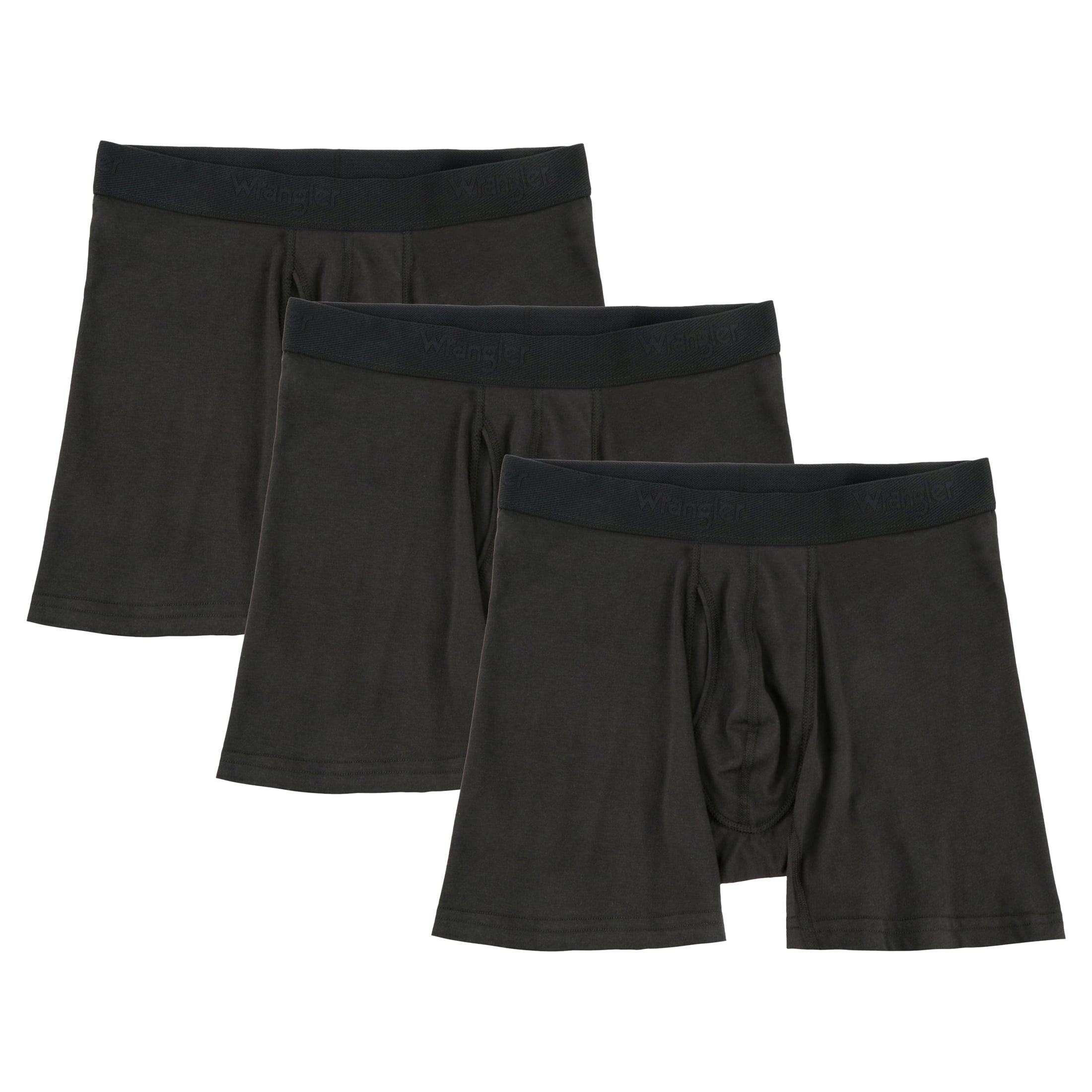 Wrangler Men's Supima ComfortFlex Stretch Boxer Briefs, 6 Pack, Sizes M