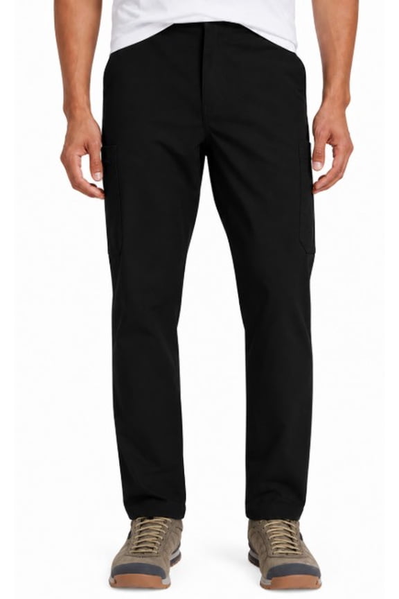 Mens Tech Cargo Pants Stretch Nylon Utility Pocket Outdoor Hiking Pant - Color Black - Size 34x30