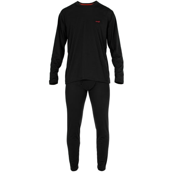 Wrangler Men’s Thermal Underwear 2 Piece Set, Men’s Long Johns Shirt and Pants, Sizes M-XL