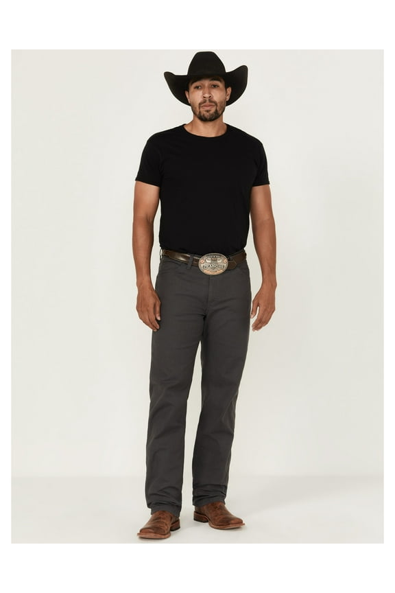 Men's Tough Comfort Regular Fit Stretch Canvas Pants Tall Dark Grey 34W x 38L US