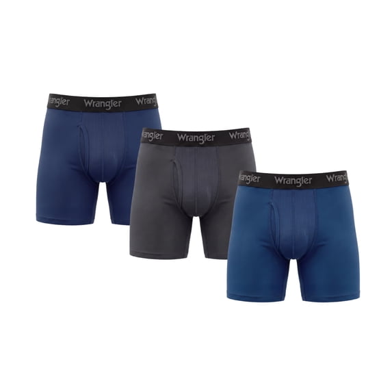 Wrangler Men's Tough Flex Boxer Briefs, 3-Pack, Sizes S-3XL