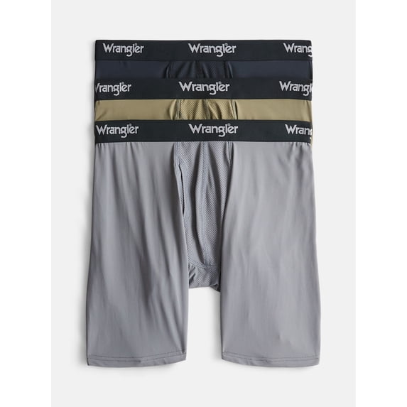 Wrangler Men's Tough Flex Boxer Briefs, 3-Pack, Sizes S-3XL