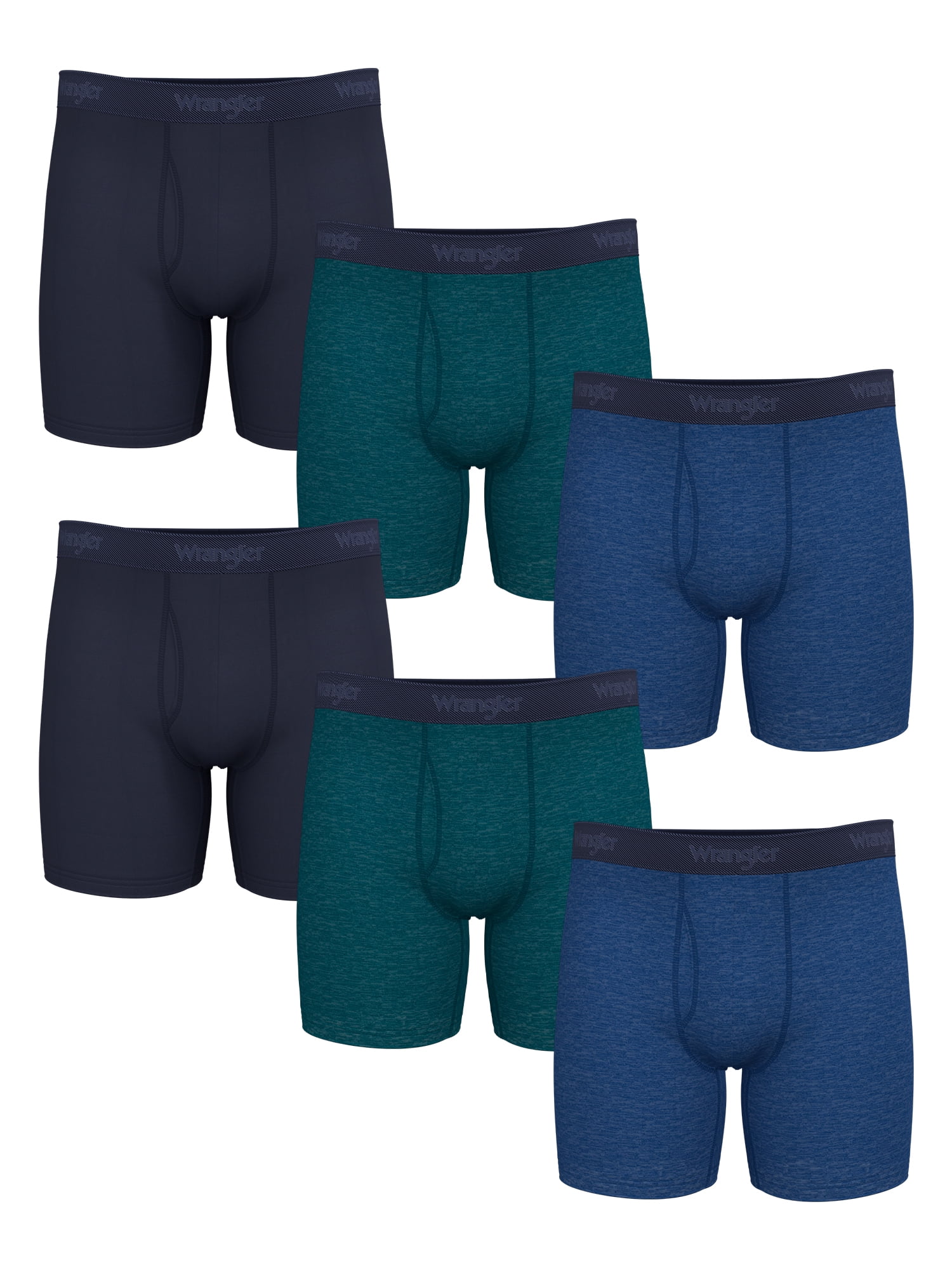 Wrangler Men's Ultra Soft Stretch Boxer Brief, 6 Pack