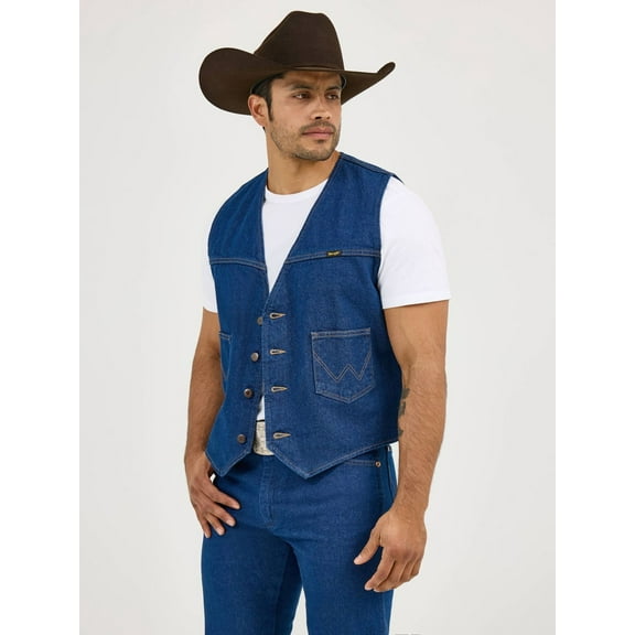 Wrangler Unlined Denim Vest - Mens Jacket  - 74130Pw