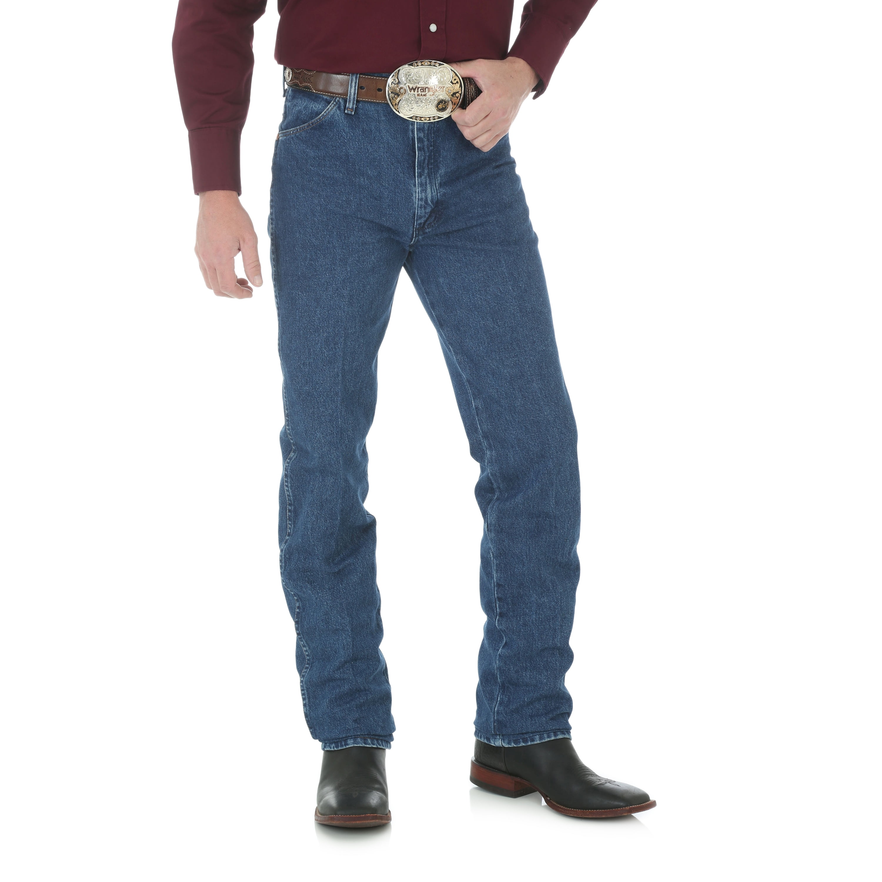 Men Ranch Jeans Wrangler Authentic Rodeo Men's Western Cowboy Cut Slim Fit Jean ...