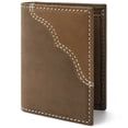 thumbnail image 1 of Wrangler Men's Western Slim RFID Blocking Genuine Leather Bifold Wallet, Brown, 1 of 8