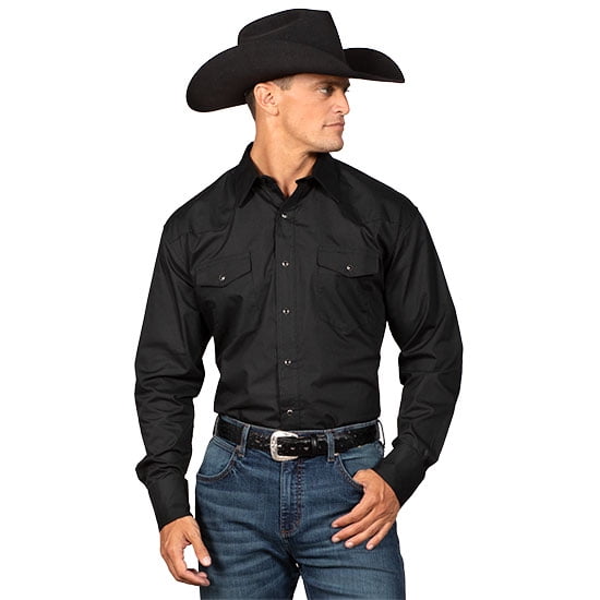 Wrangler Sport Black Western Snap - Mens Shirt  - 71105Bk