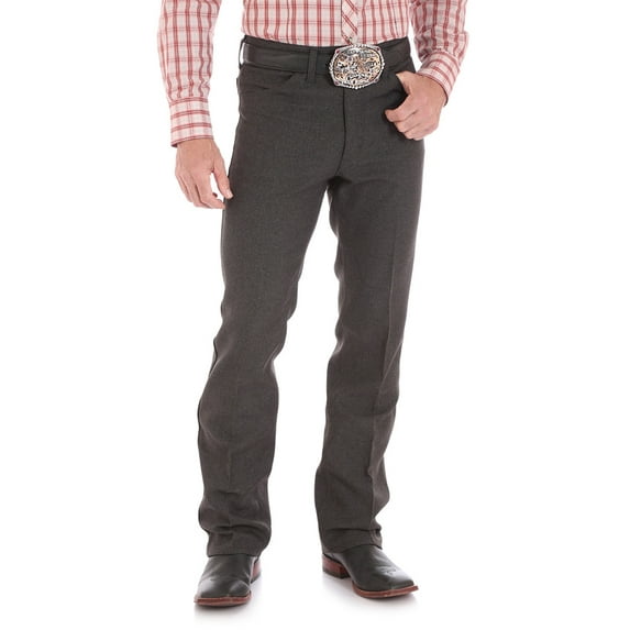 Wrangler Men's Wrancher Stretch Boot Dress Jeans Black HK 28X30