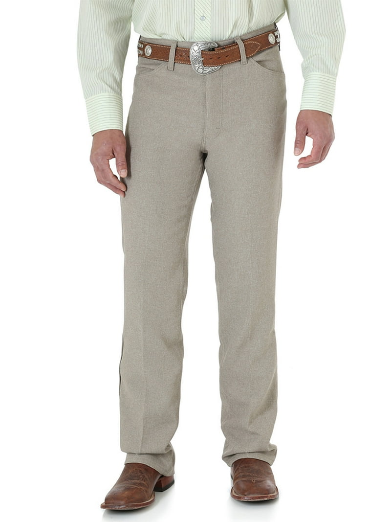 Wrangler Men's Wrancher Stretch Boot Dress Jeans Tan HT 30X32 - Walmart.com