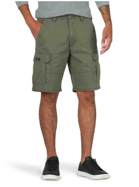 Wrangler® Men's and Big Men's 10" Relaxed Fit Cargo Shorts with Stretch