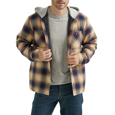 Wrangler® Men's and Big Men's Heavyweight Hooded Shirt Jacket, Sizes S-5XL