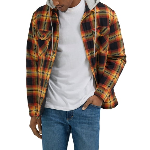 Wrangler® Men's and Big Men's Heavyweight Hooded Shirt Jacket, Sizes S-5XL