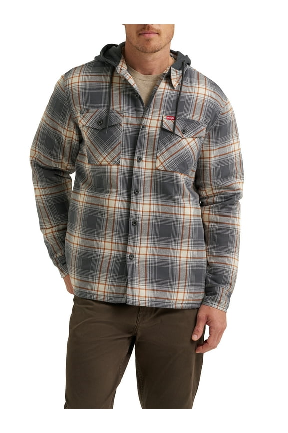 ® Men's and Big Men's Heavyweight Hooded Shirt Jacket, Sizes S-5XL