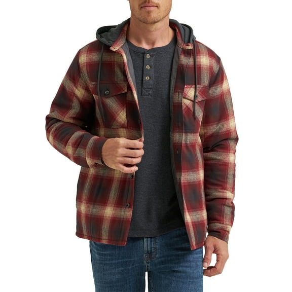 Wrangler® Men's and Big Men's Heavyweight Hooded Shirt Jacket, Sizes S-5XL