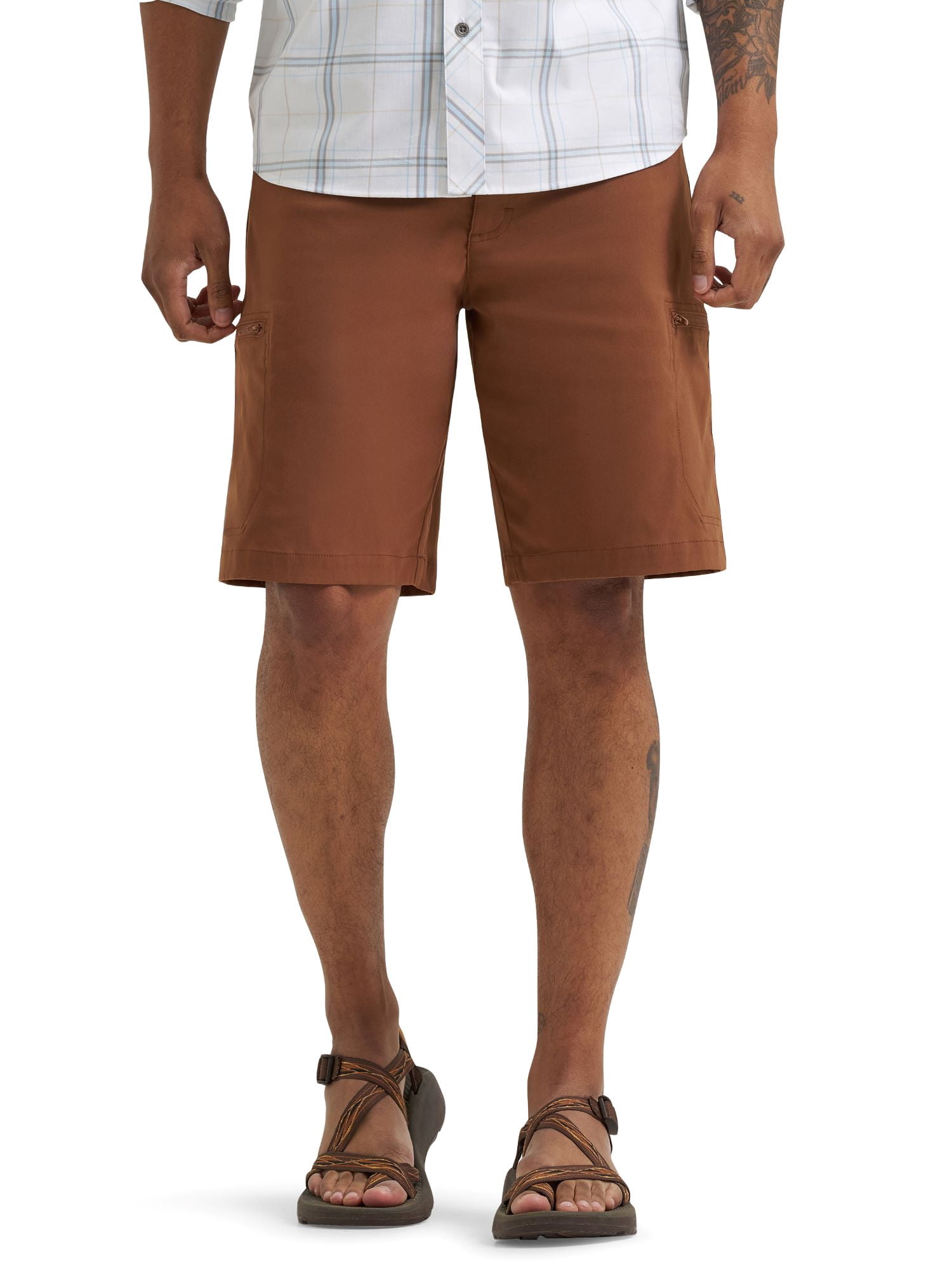 Wrangler® Men's and Big Men's Outdoor Performance Zip Cargo Short with UPF 50+, Sizes 30-48