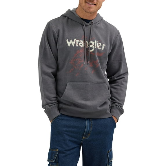 Wrangler® Men's and Big Men's Regular Fit Graphic Hoodie, Sizes S-2XL