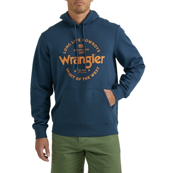 Wrangler® Men's and Big Men's Regular Fit Graphic Hoodie, Sizes S-2XL