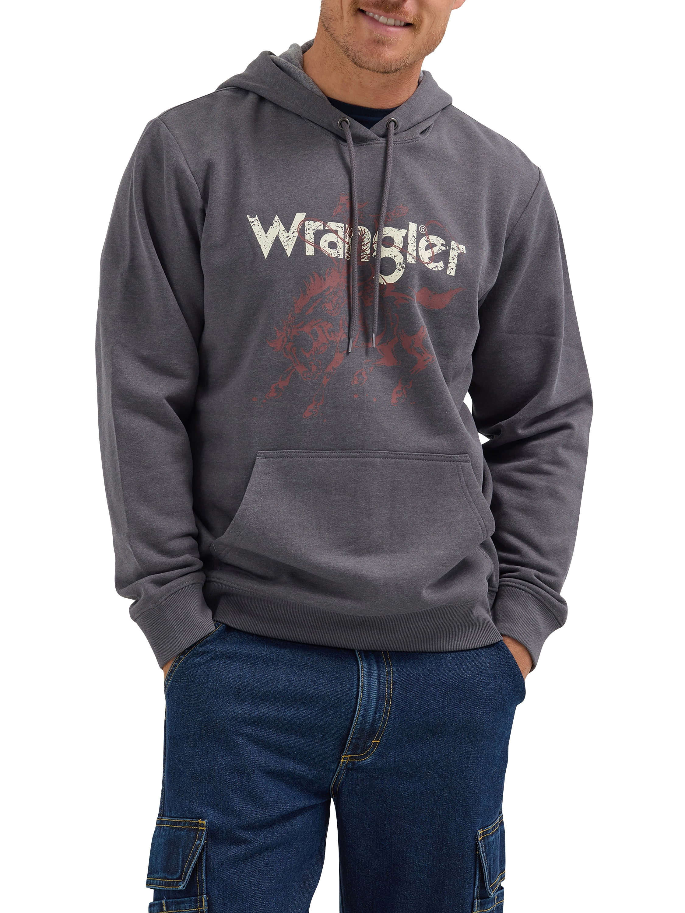Wrangler® Men's and Big Men's Regular Fit Graphic Hoodie, Sizes S-2XL
