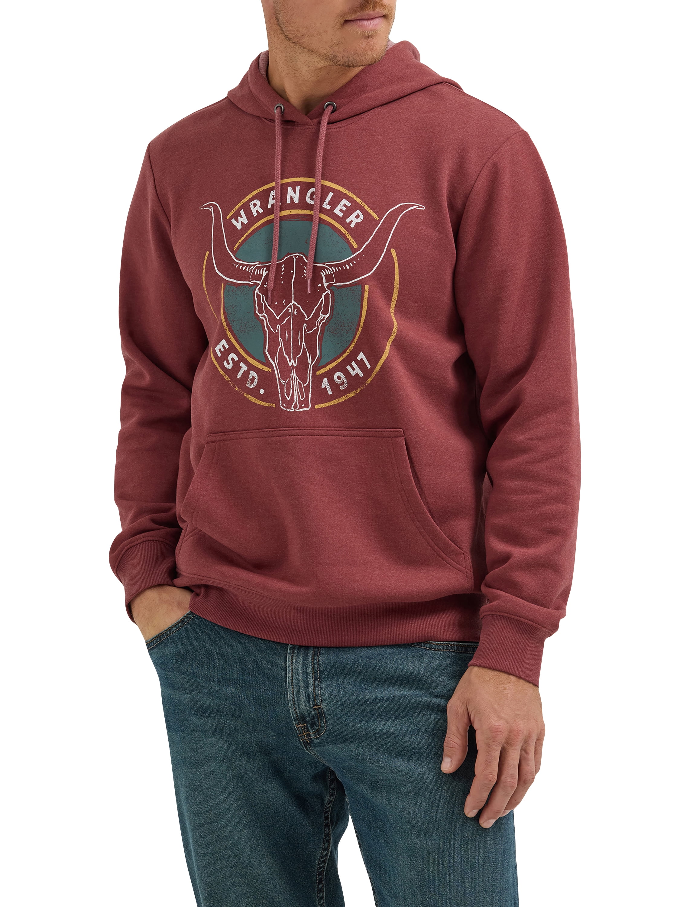 Wrangler® Men's and Big Men's Regular Fit Graphic Hoodie, Sizes S-2XL