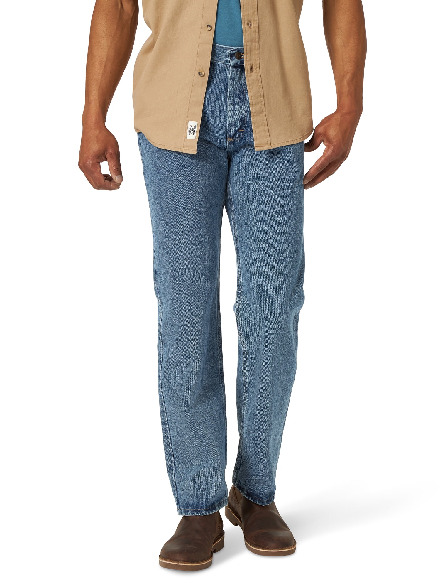 Wrangler Men's and Big Men's Regular Fit Cotton Jeans