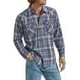 thumbnail image 1 of Wrangler® Men's and Big Men's Regular Fit Long Sleeve Fashion Twill Plaid Shirt, Sizes S-2XL, 1 of 3