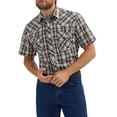 thumbnail image 1 of Wrangler® Men's and Big Men's Regular Fit Short Sleeve Western Shirt, Sizes S-5XL, 1 of 4