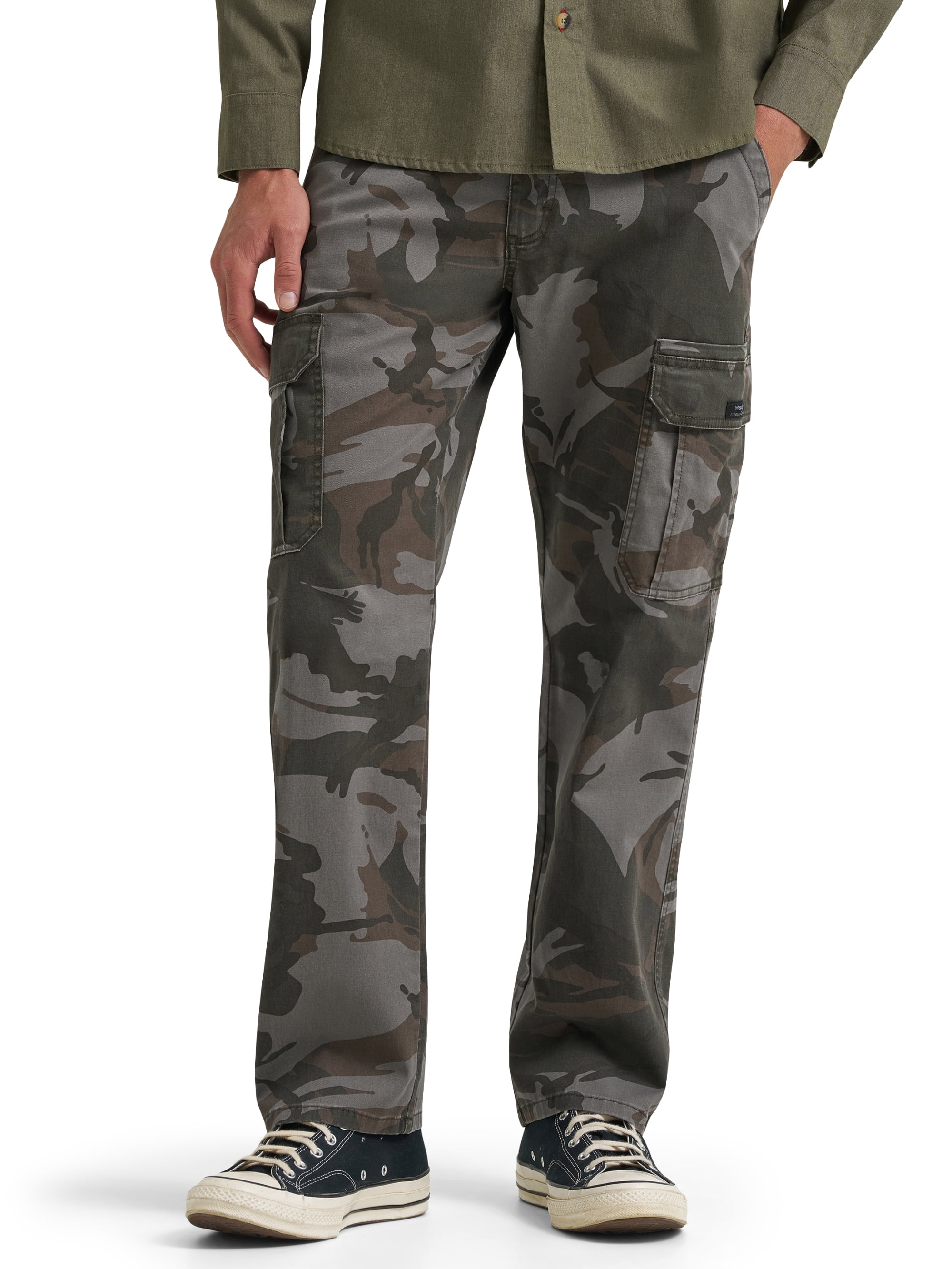 Wrangler Men's and Big Men's Relaxed Fit Cargo Pants With Stretch
