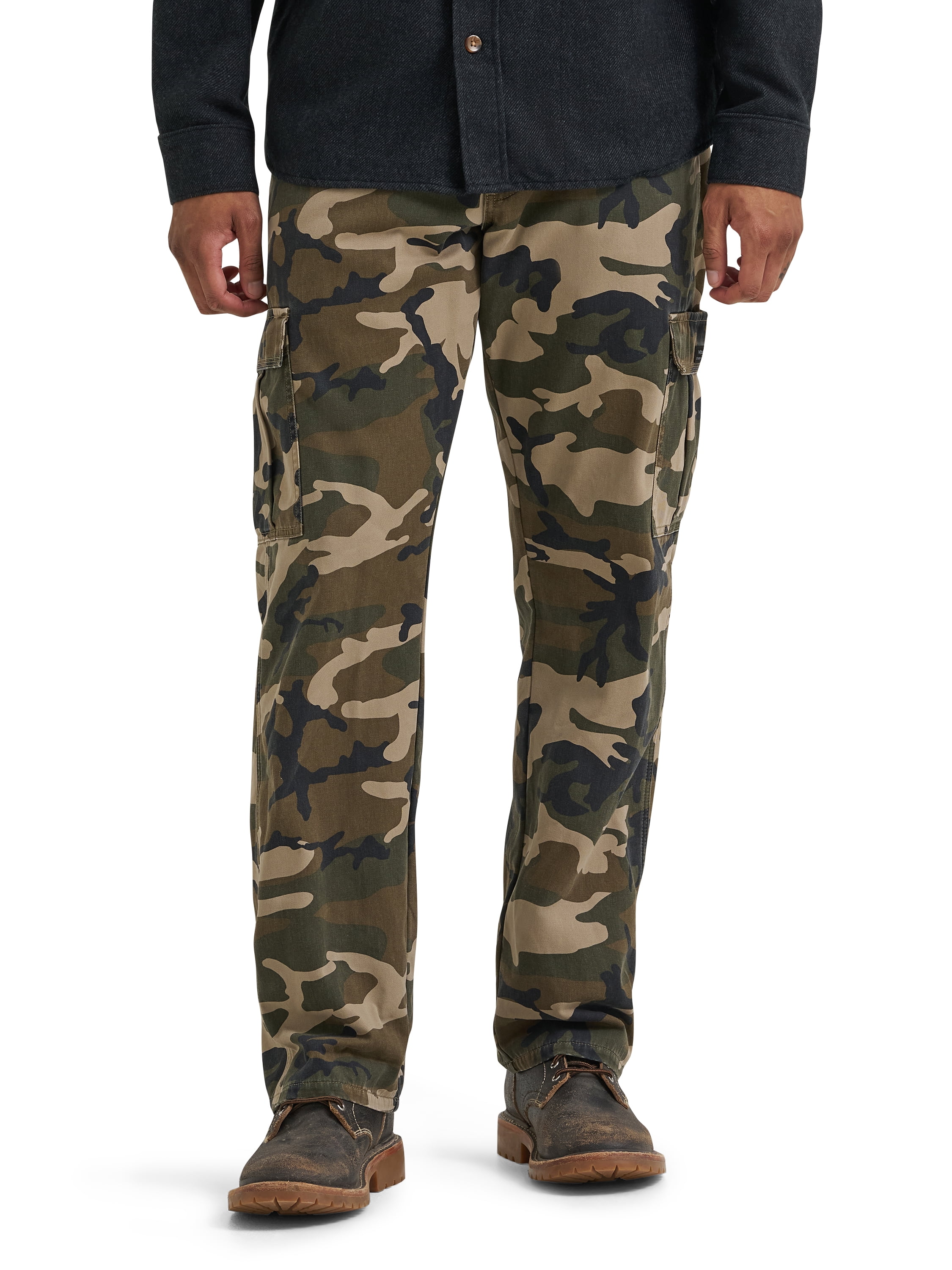Wrangler Men's and Big Men's Relaxed Fit Fleece Lined Cargo Pant 29X30-48X30