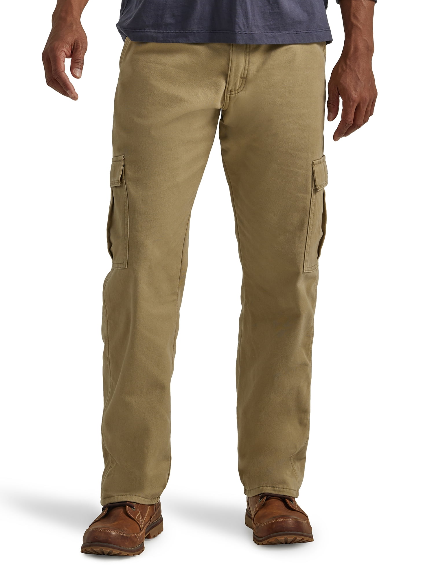 Wrangler® Men's and Big Men's Relaxed Fit Fleece Lined Cargo Pant ...