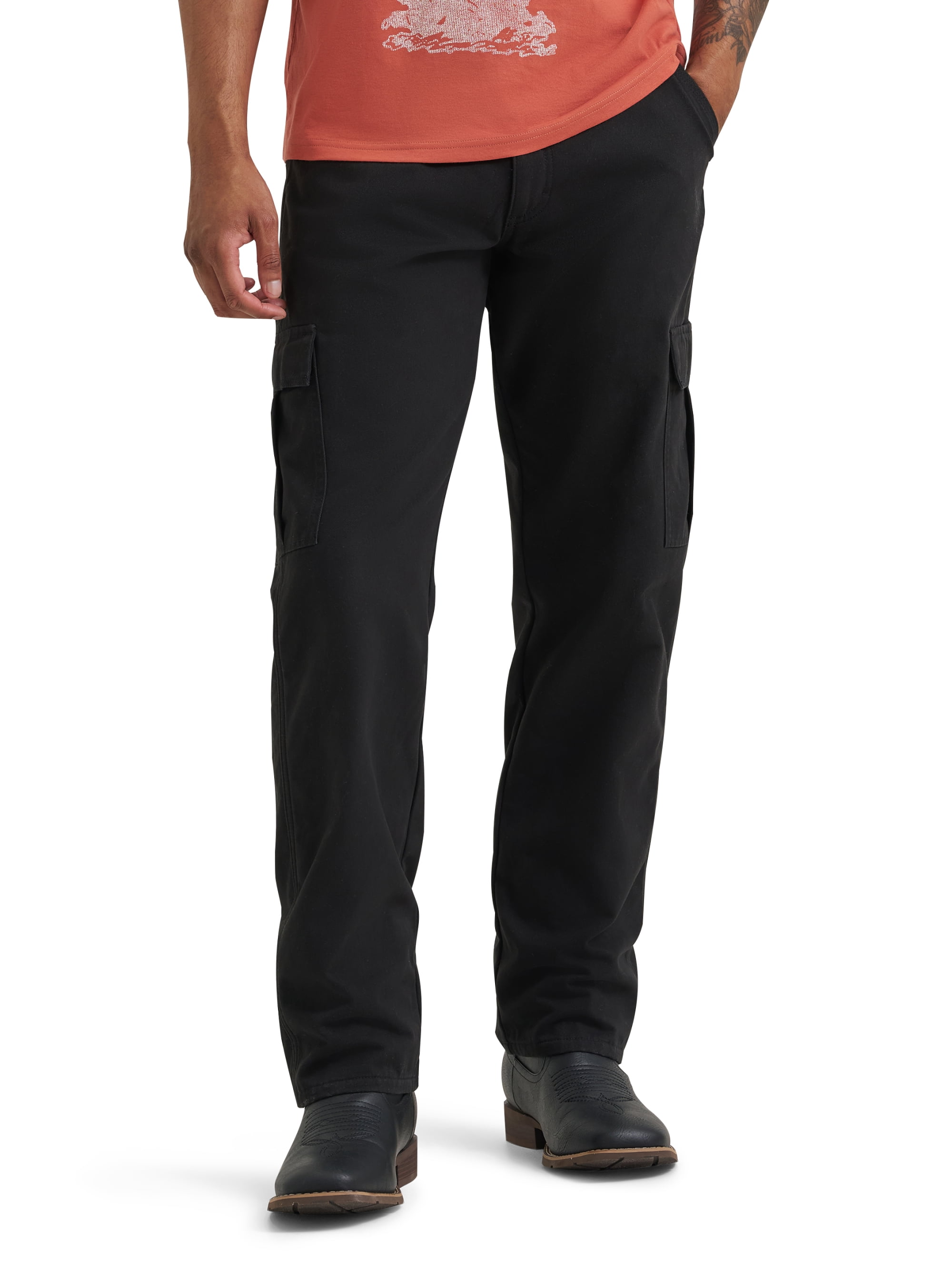 Wrangler Men's and Big Men's Relaxed Fit Fleece Lined Cargo Pant 29X30-48X30