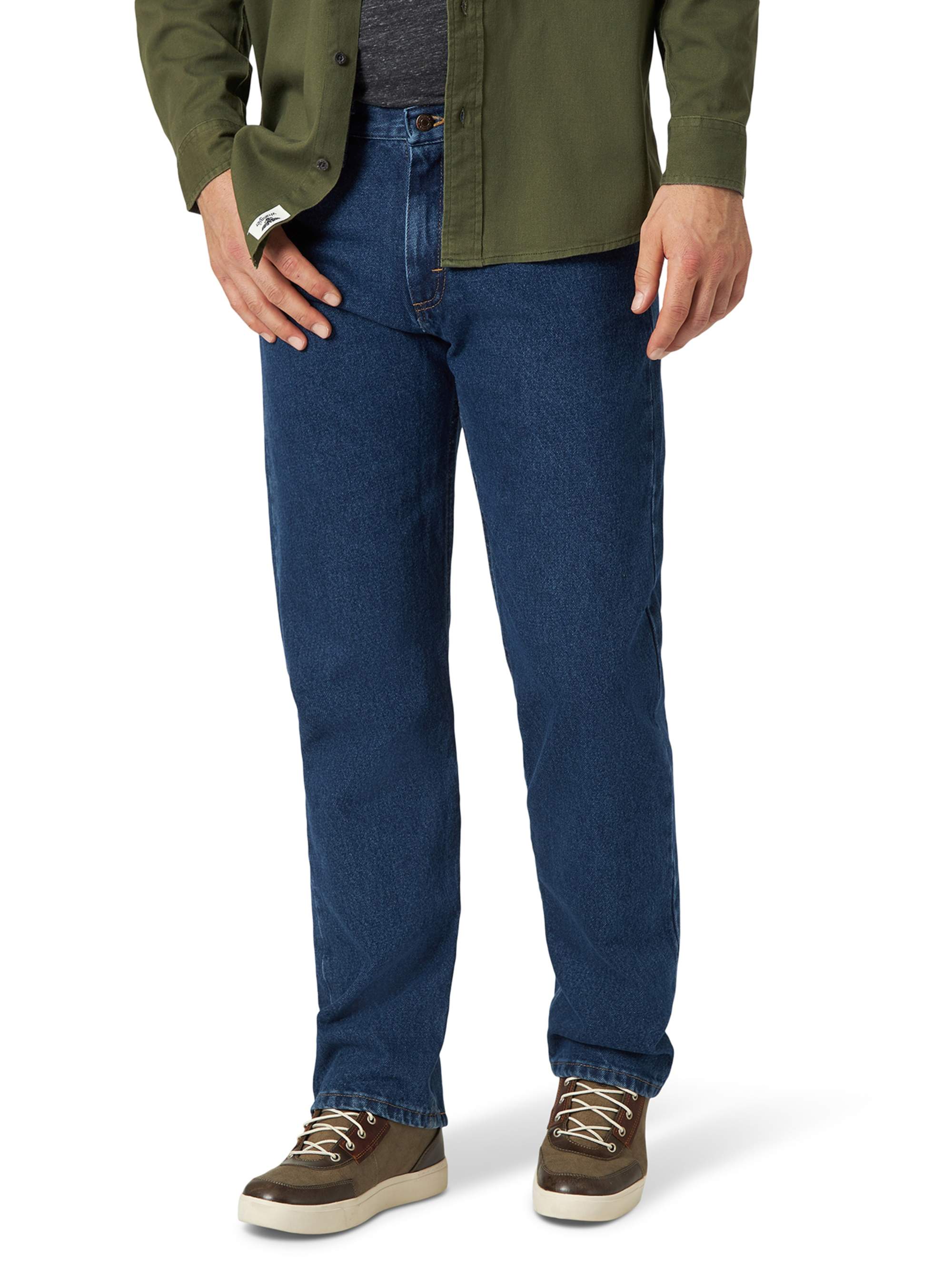 Wrangler Jeans Uomo Free-to-Stretch Relaxed Fit - Colore Blu Marino - 77% Cotone 22% Poliestere 1% Elastan