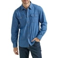 thumbnail image 1 of Wrangler® Men's and Big Men's Relaxed Fit Long Sleeve Woven Shirt, Sizes S-5XL, 1 of 4