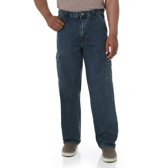 Wrangler Men's and Big Men's Relaxed Fit Wide Leg Cargo Jean