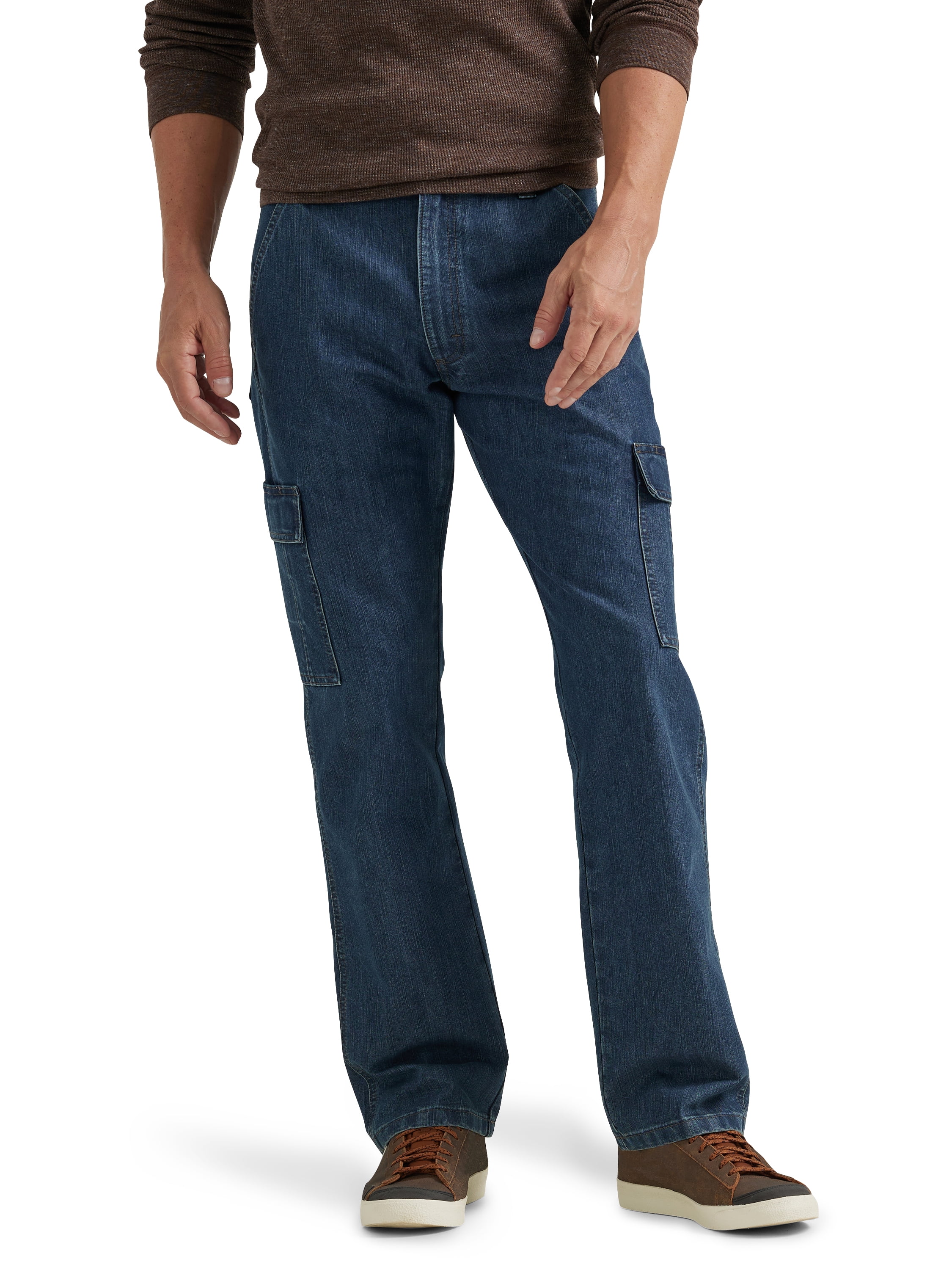 Wrangler Men's and Big Men's Relaxed Fit Wide Leg Cargo Jean