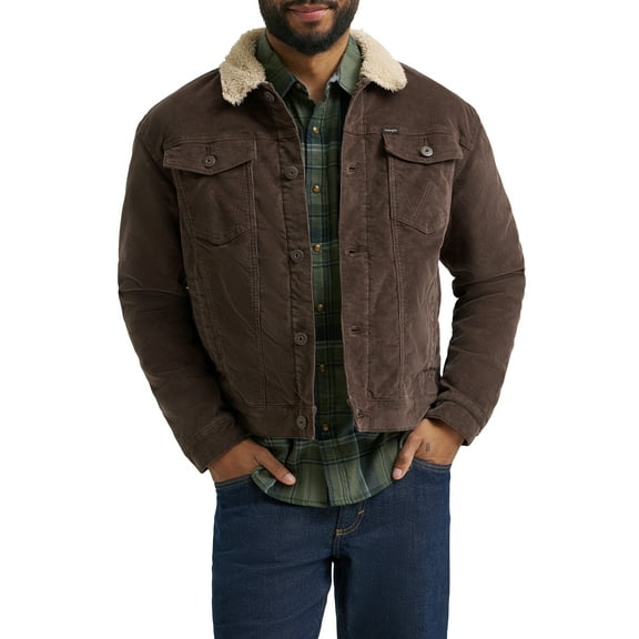 Wrangler® Men's and Big Men's Sherpa Lined Regular Fit Trucker Jacket, Sizes S-2XL