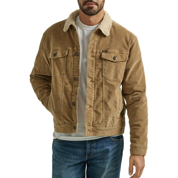 Wrangler® Men's and Big Men's Sherpa Lined Regular Fit Trucker Jacket