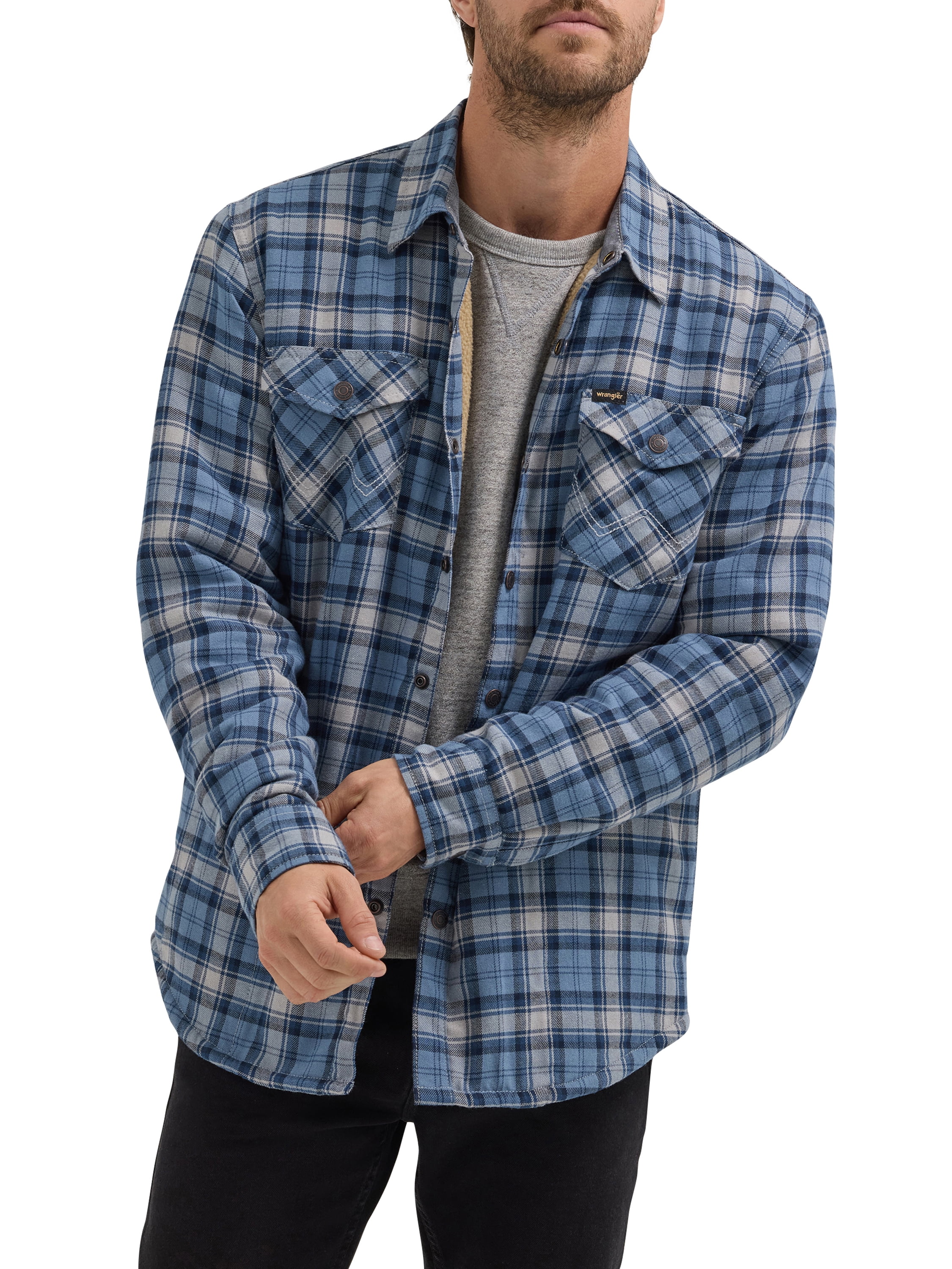 Wrangler® Men's and Big Men's Sherpa Lined Relaxed Fit Heavyweight ...