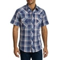 thumbnail image 1 of Wrangler Men's and Big Men's Short Sleeve Plaid Western Shirt, 1 of 3