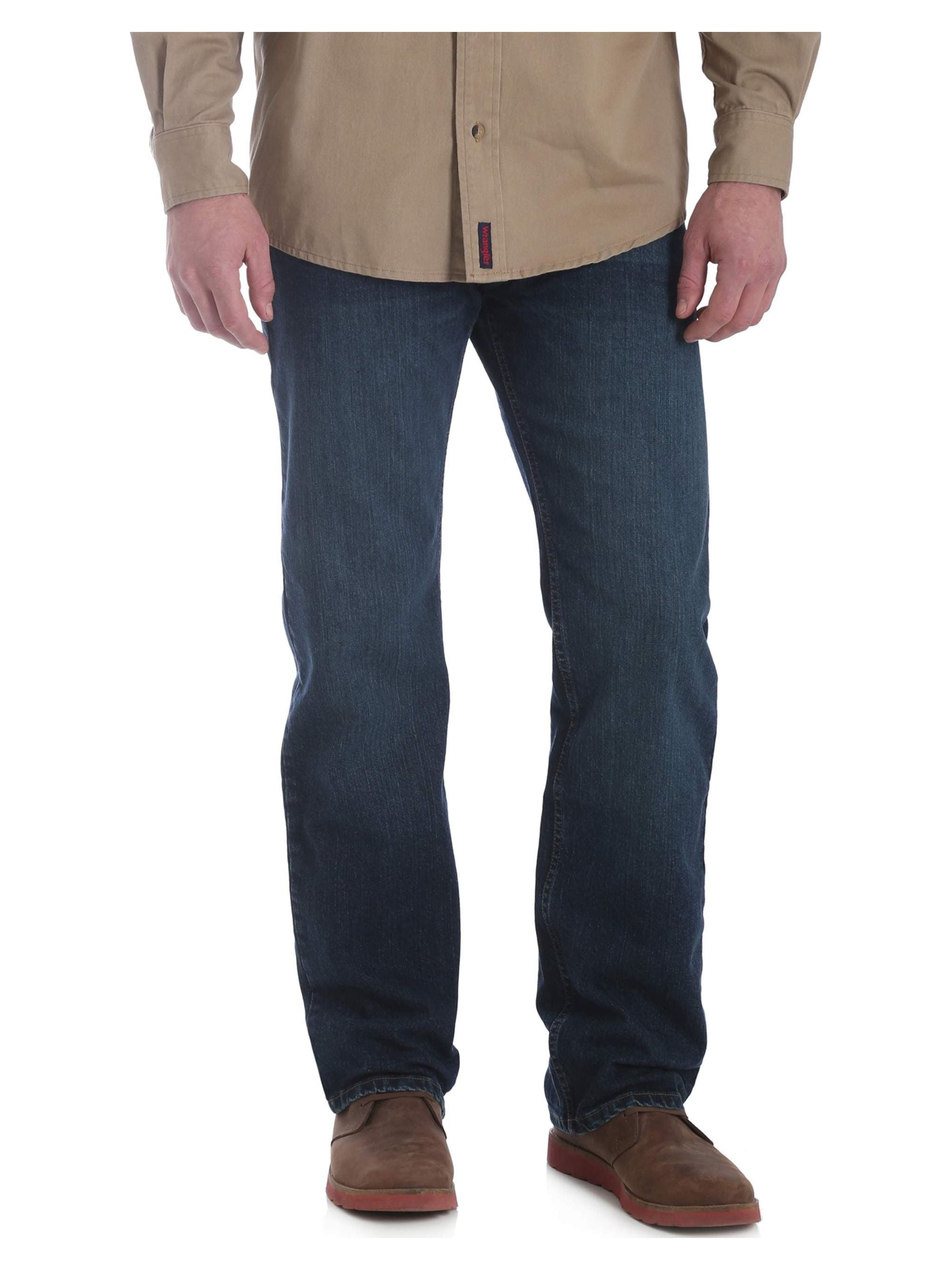straight fit jeans with flex by wrangler