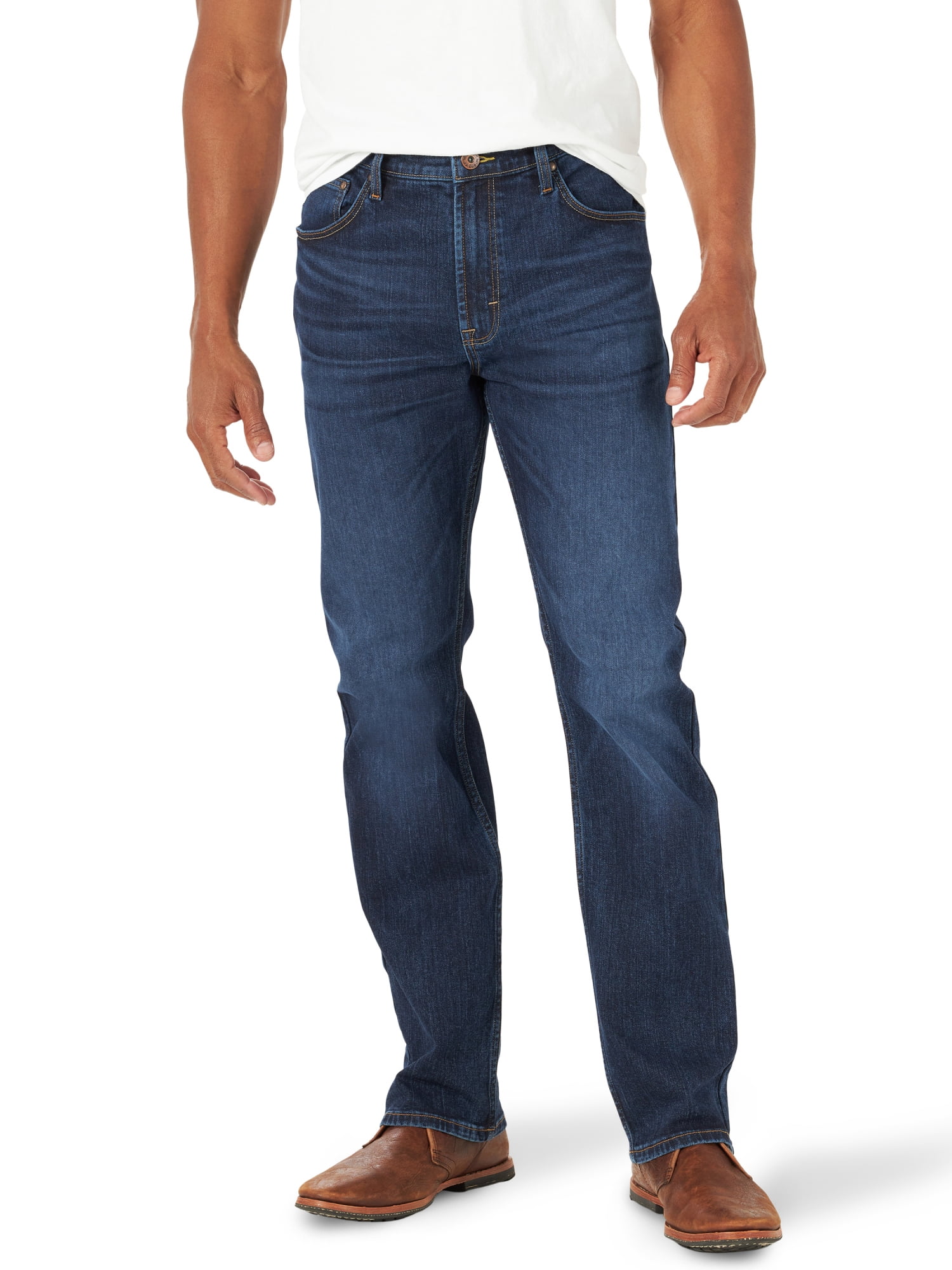 Wrangler Men's and Big Men's Straight Fit Jeans with Flex