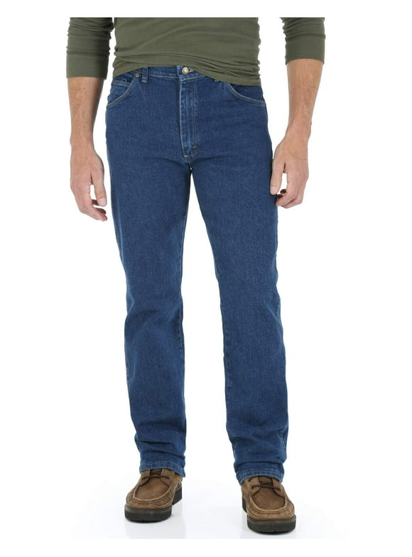 Wrangler Men's and Big Men's U-Shape for Comfort Regular Fit Jean with Comfort Flex Waistband