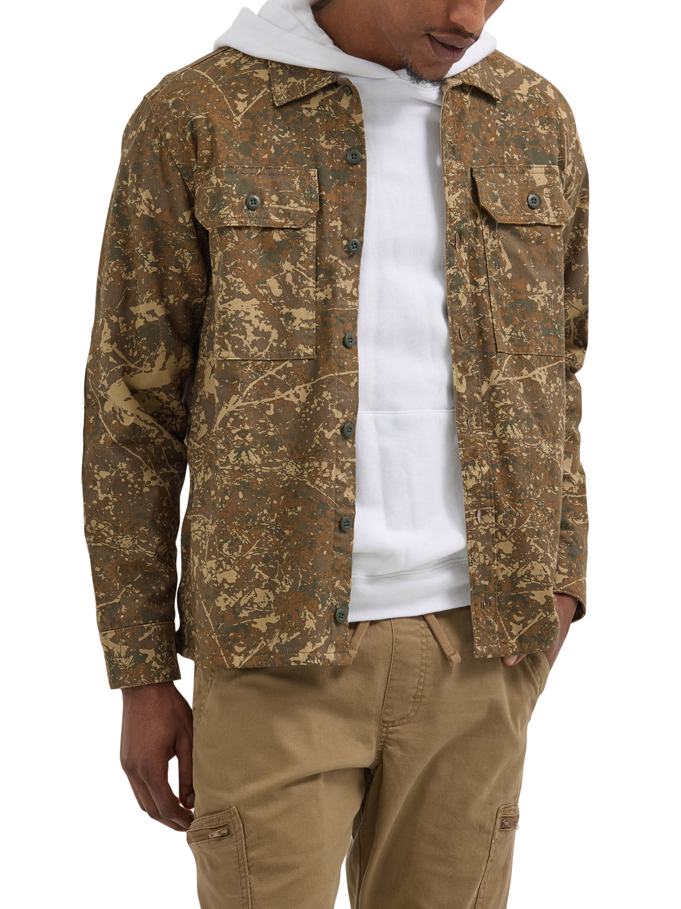 Wrangler® Men's and Big Men's Utility Overshirt, S-3XL - Walmart.com