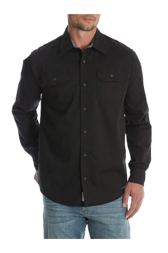 Men's and Big & Tall Long Sleeve Stretch Twill Shirt, up to Size 3XLT