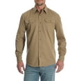 thumbnail image 1 of Wrangler Men's and Big & Tall Long Sleeve Stretch Twill Shirt, up to Size 3XLT, 1 of 3