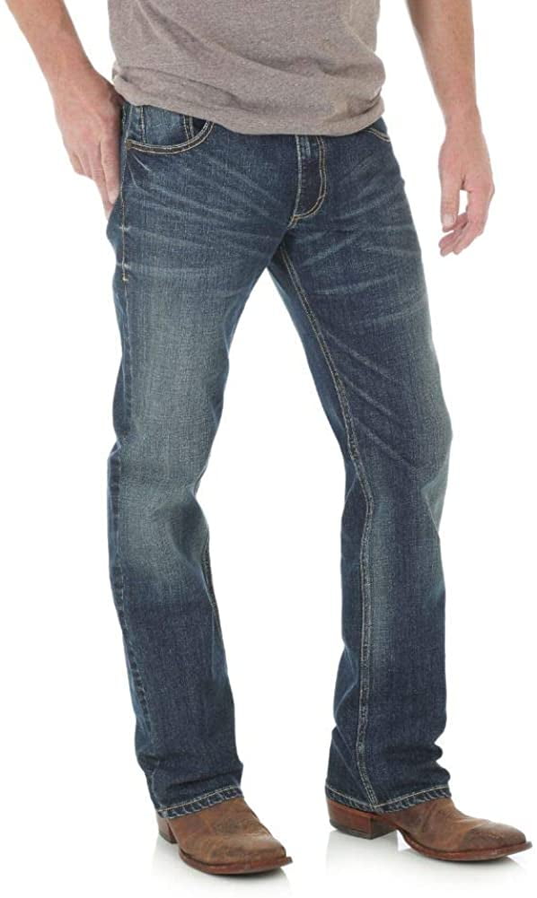 Wrangler Men's retro Slim Fit boot cut Jean, layton, 33x34