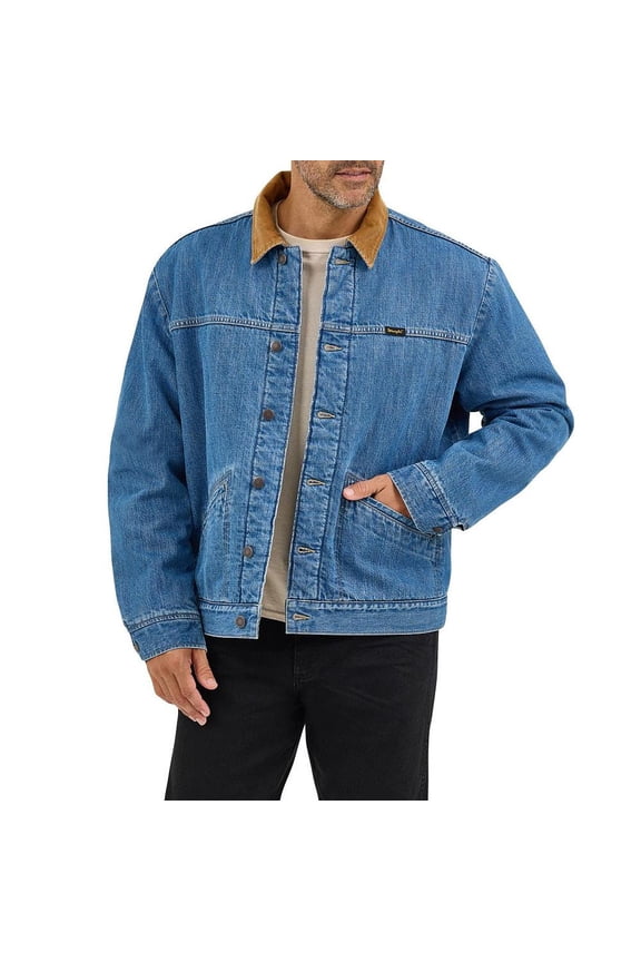 Mens Antique Sherpa Lined Jacket M Indigo